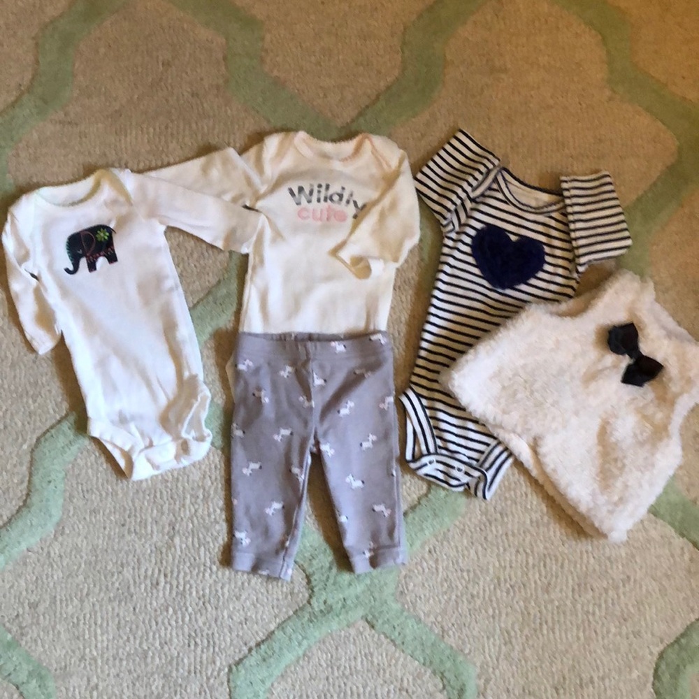 Five Piece Newborn Size Carter's Set